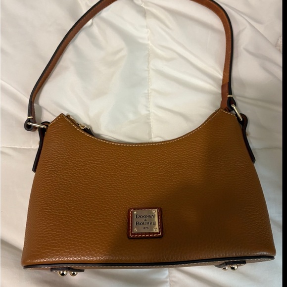 Dooney & Bourke Brown Leather Shoulder Bag - Picture 1 of 1